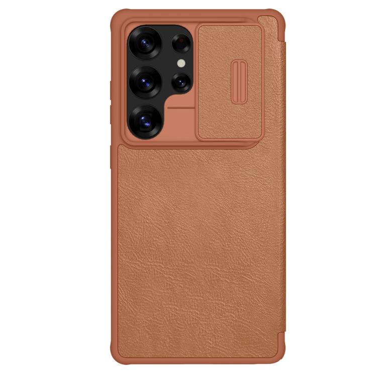 NILLKIN QIN Series Pro Sliding Camera Cover Design Leather Phone Case, For Samsung Galaxy S25 Edge 5G, For Samsung Galaxy S25 5G, For Samsung Galaxy S25+ 5G, For Samsung Galaxy S25 Ultra 5G