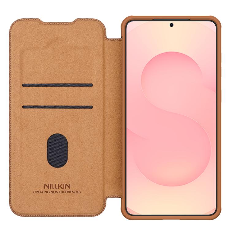 NILLKIN QIN Series Pro Sliding Camera Cover Design Leather Phone Case, For Samsung Galaxy S25 Edge 5G, For Samsung Galaxy S25 5G, For Samsung Galaxy S25+ 5G, For Samsung Galaxy S25 Ultra 5G
