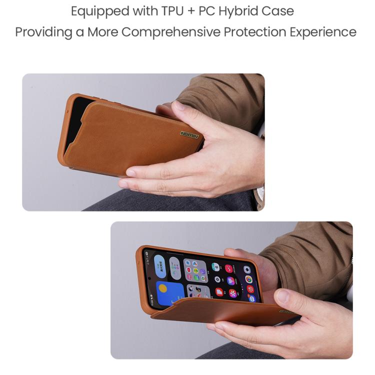NILLKIN QIN Series Pro Sliding Camera Cover Design Leather Phone Case, For Samsung Galaxy S25 Edge 5G, For Samsung Galaxy S25 5G, For Samsung Galaxy S25+ 5G, For Samsung Galaxy S25 Ultra 5G