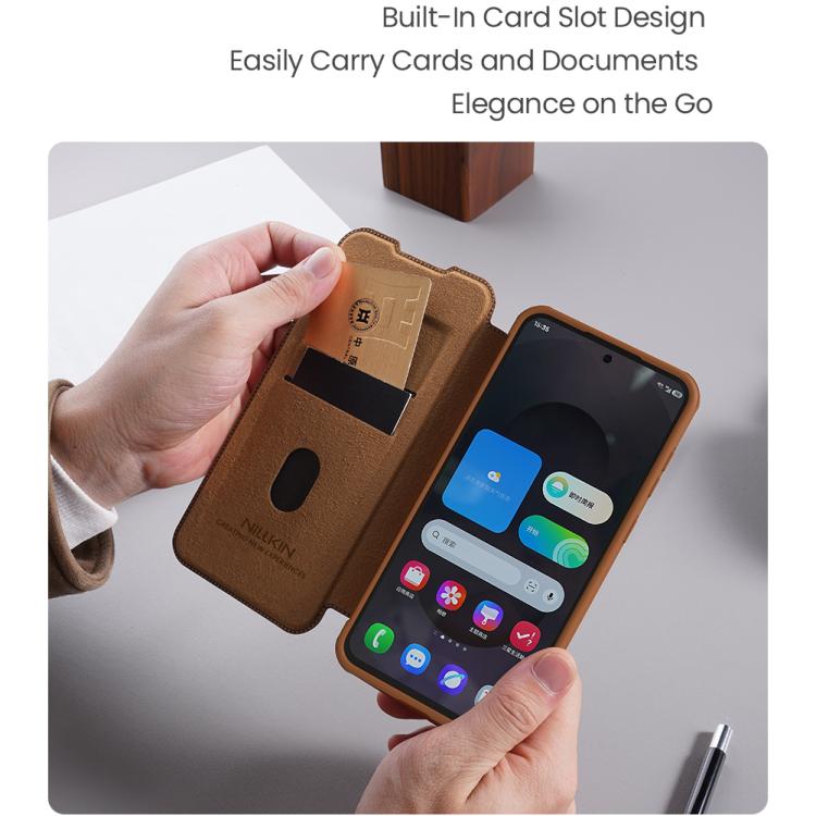 NILLKIN QIN Series Pro Sliding Camera Cover Design Leather Phone Case, For Samsung Galaxy S25 Edge 5G, For Samsung Galaxy S25 5G, For Samsung Galaxy S25+ 5G, For Samsung Galaxy S25 Ultra 5G