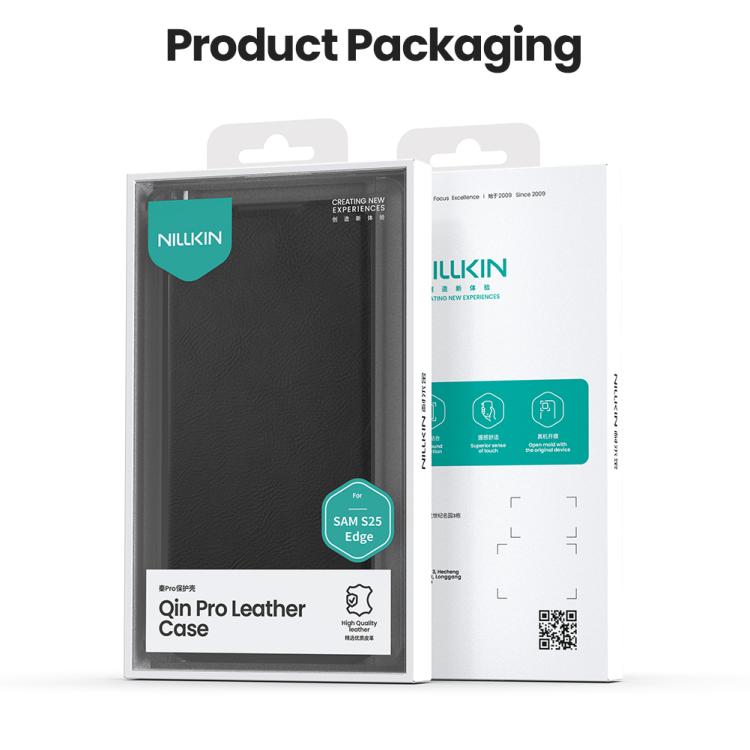 NILLKIN QIN Series Pro Sliding Camera Cover Design Leather Phone Case, For Samsung Galaxy S25 Edge 5G, For Samsung Galaxy S25 5G, For Samsung Galaxy S25+ 5G, For Samsung Galaxy S25 Ultra 5G