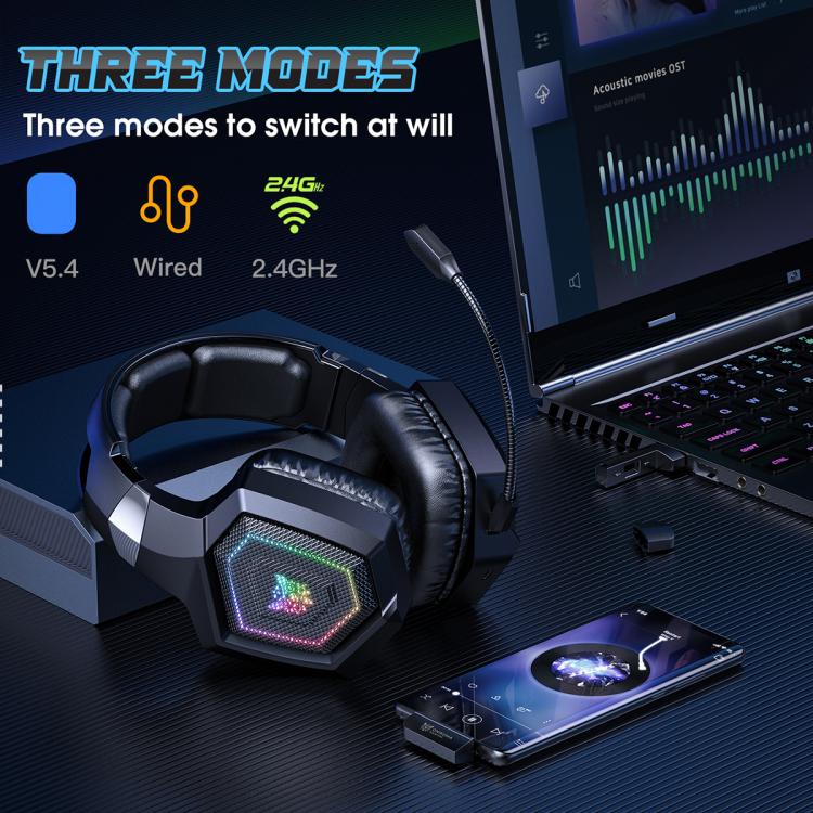 ONIKUMA GT806 Tri-mode Bluetooth 2.4G Wired E-sports Game Headset, GT806