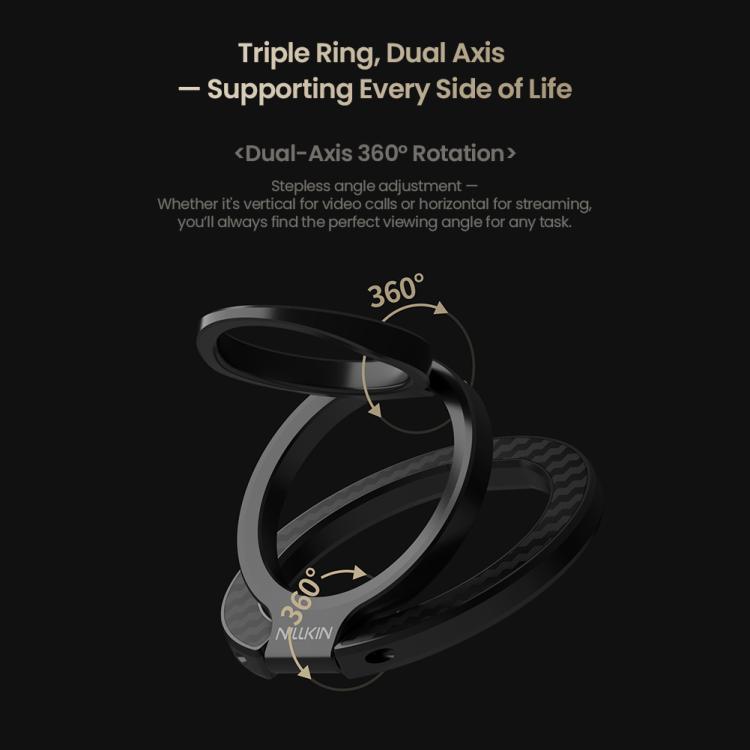 NILLKIN NKL13 FiberSnap 360 Degree Rotating Double-Sided Magnetic Finger Ring Phone Holder