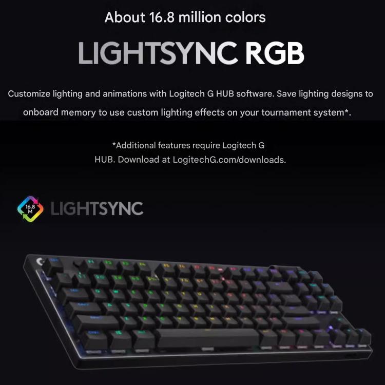 Logitech G PRO X TKL Wireless Gaming Keyboard, GX-L Mechanical Switches