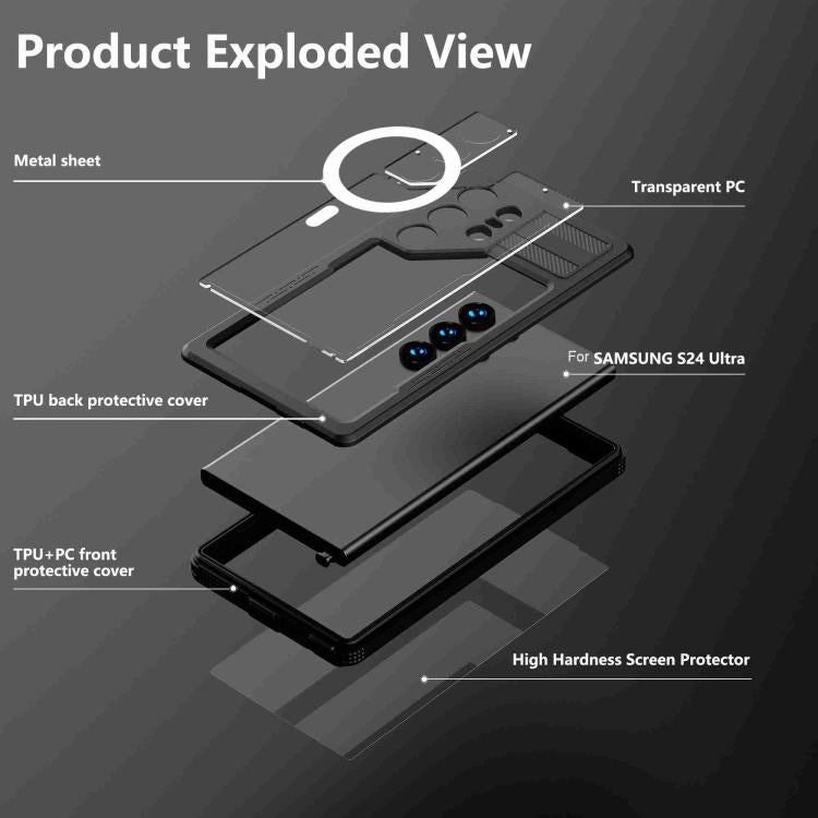 RedPepper IP68 Waterproof Triple-proof MagSafe Phone Case, For Samsung Galaxy S24 Ultra 5G, For Samsung Galaxy S24+ 5G, For Samsung Galaxy S24 5G