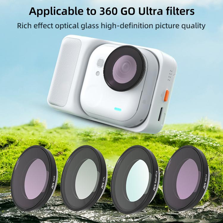 For Insta360 GO Ultra JSR LH Series Lens Filter, UV, CPL, ND8, ND16, ND32, ND64, ND8PL, ND16PL, ND32PL, ND64PL, NIGHT, STAR, Streak Drawing Blue, Streak Drawing Gold, 3 in 1 ND8/16/32, 4 in 1 CPL ND8/16/32, 4 in 1 ND8/16/32/64, 4 in 1 ND8-64PL