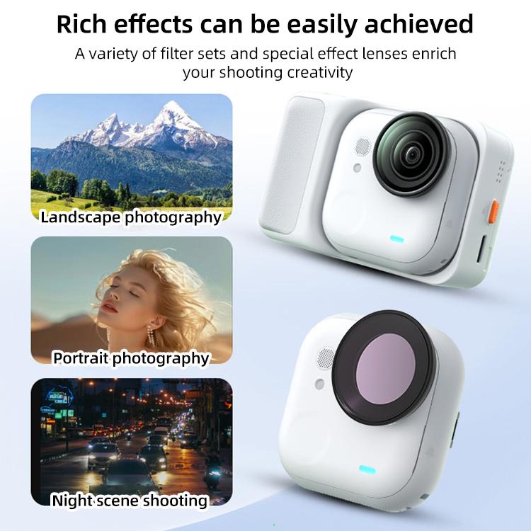 For Insta360 GO Ultra JSR LH Series Lens Filter, UV, CPL, ND8, ND16, ND32, ND64, ND8PL, ND16PL, ND32PL, ND64PL, NIGHT, STAR, Streak Drawing Blue, Streak Drawing Gold, 3 in 1 ND8/16/32, 4 in 1 CPL ND8/16/32, 4 in 1 ND8/16/32/64, 4 in 1 ND8-64PL