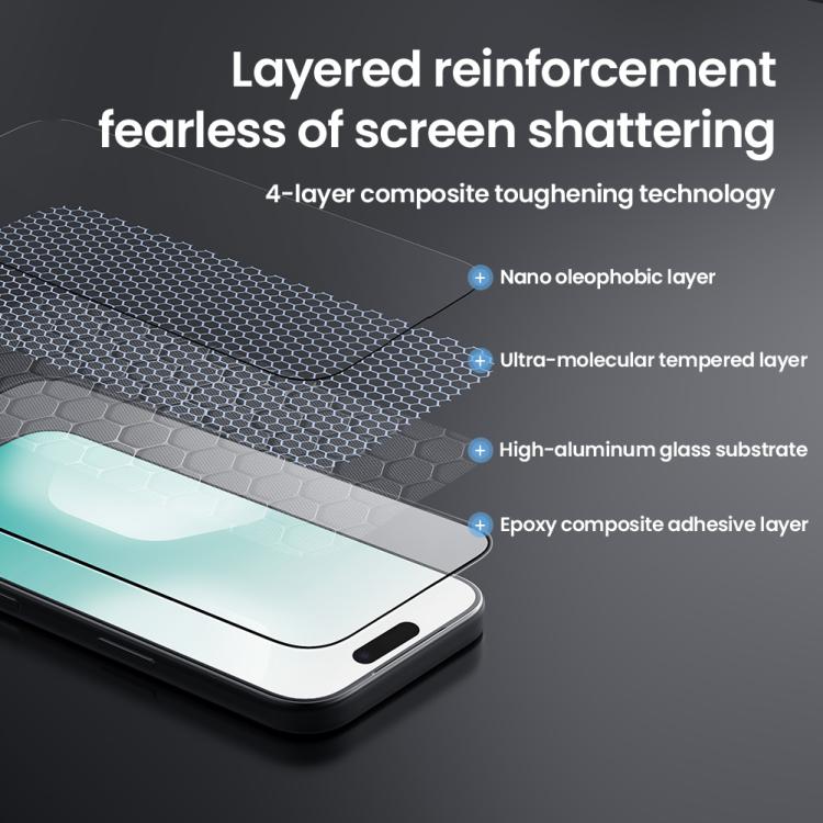 NILLKIN CP+Pro Explosion-proof Tempered Glass Film with Dust-free Cabin, For iPhone 17 Pro Max, For iPhone 17 Pro, For iPhone 17, For iPhone Air
