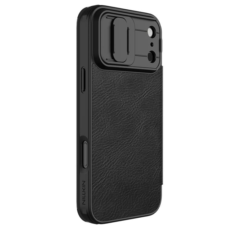 NILLKIN QIN Series Pro Sliding Camera Cover Design Leather Phone Case, For iPhone 17 Pro Max, For iPhone 17 Pro, For iPhone 17, For iPhone Air