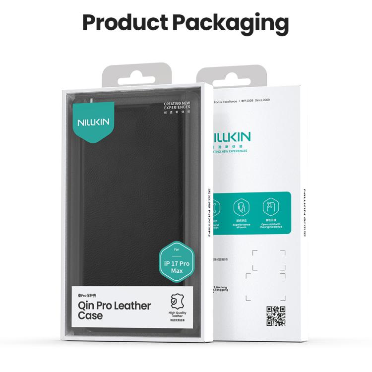 NILLKIN QIN Series Pro Sliding Camera Cover Design Leather Phone Case, For iPhone 17 Pro Max, For iPhone 17 Pro, For iPhone 17, For iPhone Air