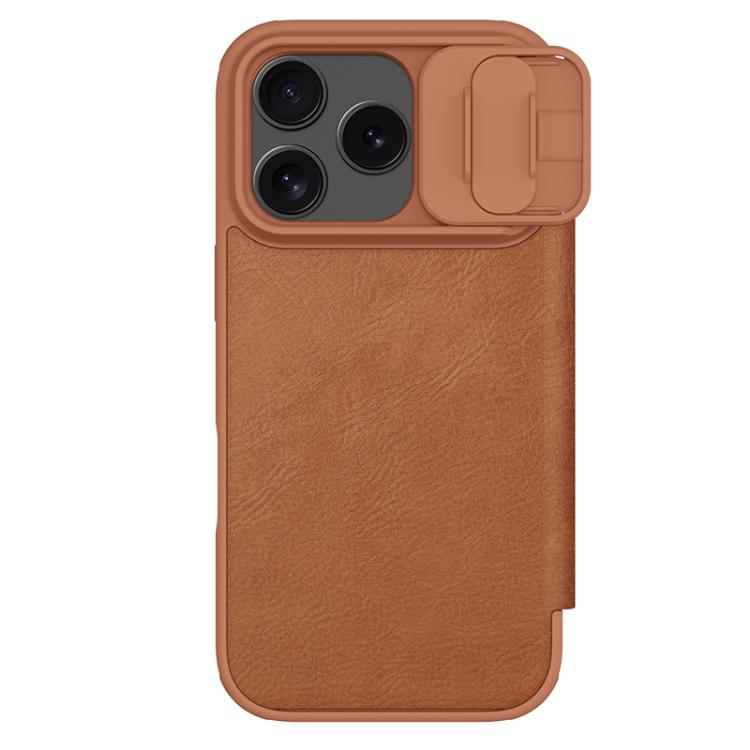 NILLKIN QIN Series Pro Sliding Camera Cover Design Leather Phone Case, For iPhone 17 Pro Max, For iPhone 17 Pro, For iPhone 17, For iPhone Air