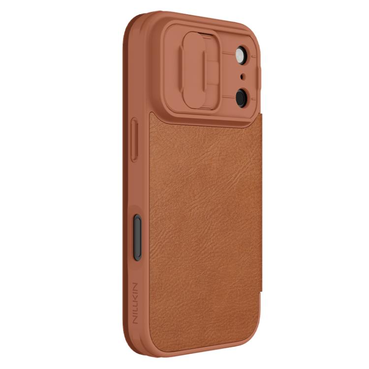 NILLKIN QIN Series Pro Sliding Camera Cover Design Leather Phone Case, For iPhone 17 Pro Max, For iPhone 17 Pro, For iPhone 17, For iPhone Air