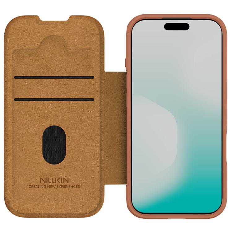 NILLKIN QIN Series Pro Sliding Camera Cover Design Leather Phone Case, For iPhone 17 Pro Max, For iPhone 17 Pro, For iPhone 17, For iPhone Air