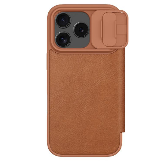 NILLKIN QIN Series Pro Sliding Camera Cover Design Leather Phone Case, For iPhone 17 Pro Max, For iPhone 17 Pro, For iPhone 17, For iPhone Air