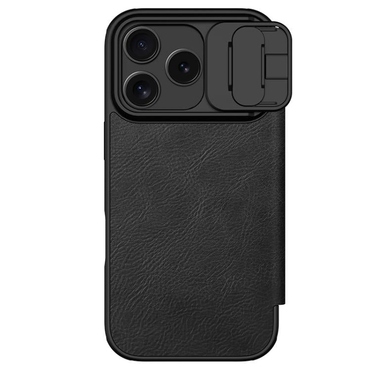 NILLKIN QIN Series Pro Sliding Camera Cover Design Leather Phone Case, For iPhone 17 Pro Max, For iPhone 17 Pro, For iPhone 17, For iPhone Air