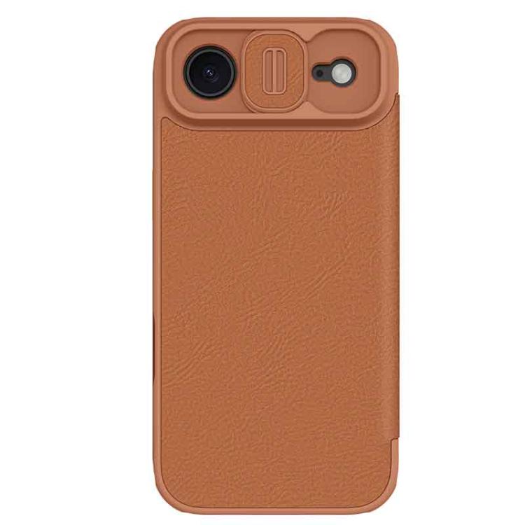 NILLKIN QIN Series Pro Sliding Camera Cover Design Leather Phone Case, For iPhone 17 Pro Max, For iPhone 17 Pro, For iPhone 17, For iPhone Air