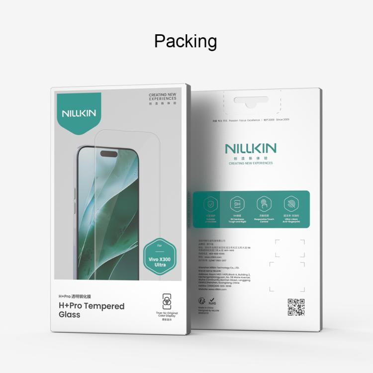 NILLKIN H+Pro 0.2mm 9H Explosion-proof Tempered Glass Film, For vivo X300 Pro, For vivo X300