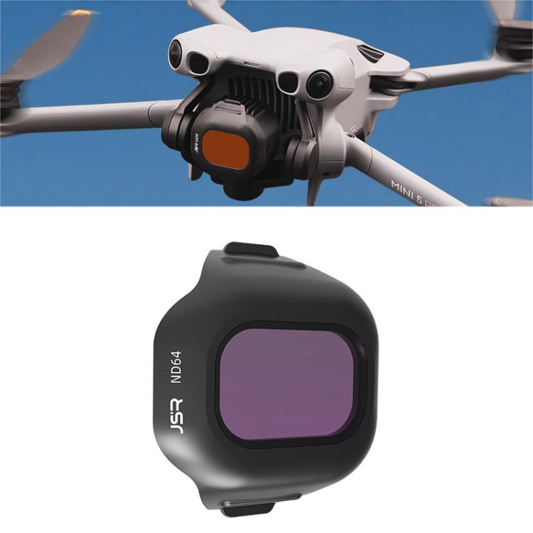 For DJI Mini 5 Pro JSR CB Series Clip-on Drone Camera Lens Filter, MCUV, CPL, ND8, ND16, ND32, ND64, ND128, ND256, ND8PL, ND16PL, ND32PL, ND64PL, STAR, NIGHT, Black Mist 1/4, 3 in 1 CPL ND16/64, 4 in 1 CPL ND8/32/128, 4 in 1 ND8-64, 4 in 1 ND8-64PL