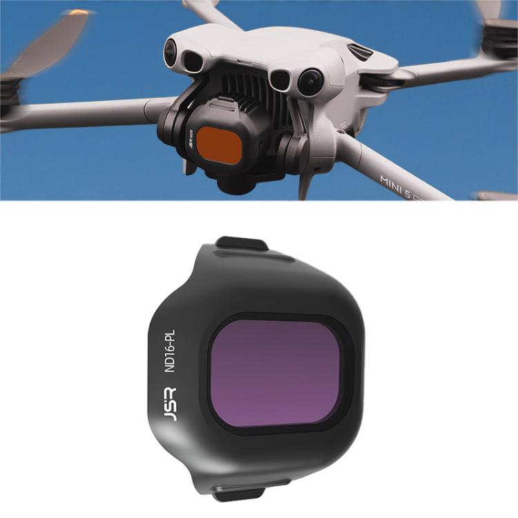 For DJI Mini 5 Pro JSR CB Series Clip-on Drone Camera Lens Filter, MCUV, CPL, ND8, ND16, ND32, ND64, ND128, ND256, ND8PL, ND16PL, ND32PL, ND64PL, STAR, NIGHT, Black Mist 1/4, 3 in 1 CPL ND16/64, 4 in 1 CPL ND8/32/128, 4 in 1 ND8-64, 4 in 1 ND8-64PL