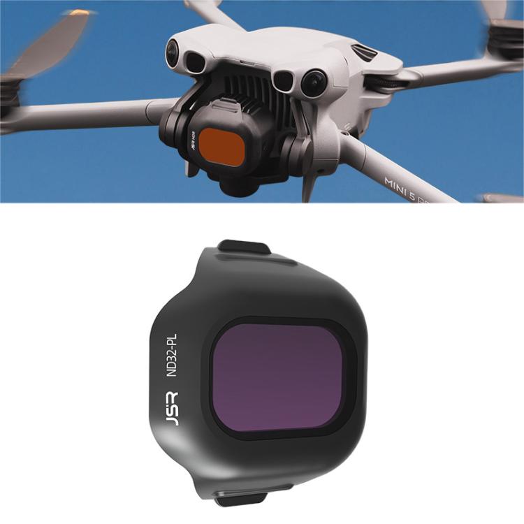 For DJI Mini 5 Pro JSR CB Series Clip-on Drone Camera Lens Filter, MCUV, CPL, ND8, ND16, ND32, ND64, ND128, ND256, ND8PL, ND16PL, ND32PL, ND64PL, STAR, NIGHT, Black Mist 1/4, 3 in 1 CPL ND16/64, 4 in 1 CPL ND8/32/128, 4 in 1 ND8-64, 4 in 1 ND8-64PL
