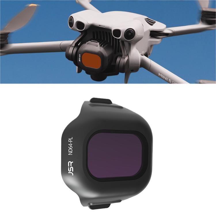 For DJI Mini 5 Pro JSR CB Series Clip-on Drone Camera Lens Filter, MCUV, CPL, ND8, ND16, ND32, ND64, ND128, ND256, ND8PL, ND16PL, ND32PL, ND64PL, STAR, NIGHT, Black Mist 1/4, 3 in 1 CPL ND16/64, 4 in 1 CPL ND8/32/128, 4 in 1 ND8-64, 4 in 1 ND8-64PL