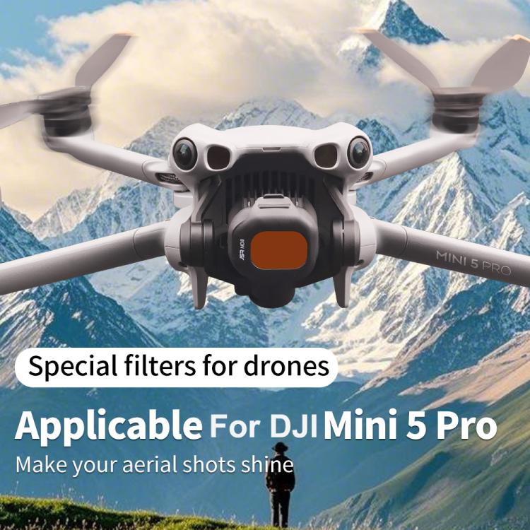 For DJI Mini 5 Pro JSR CB Series Clip-on Drone Camera Lens Filter, MCUV, CPL, ND8, ND16, ND32, ND64, ND128, ND256, ND8PL, ND16PL, ND32PL, ND64PL, STAR, NIGHT, Black Mist 1/4, 3 in 1 CPL ND16/64, 4 in 1 CPL ND8/32/128, 4 in 1 ND8-64, 4 in 1 ND8-64PL