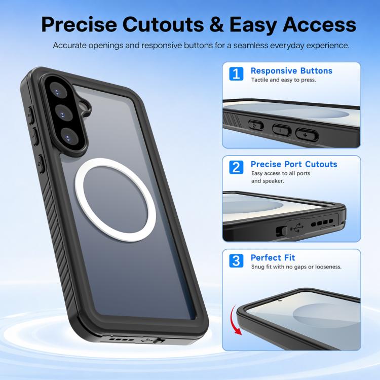 RedPepper MagSafe Shockproof IP68 Waterproof PC Hybrid TPU Phone Case, For Samsung Galaxy S25 FE 5G