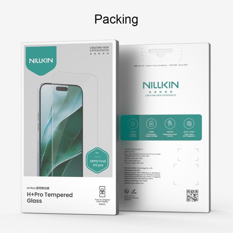 NILLKIN H+Pro 0.2mm 9H Explosion-proof Tempered Glass Film, For OPPO Find X9, For OPPO Find X9 Pro