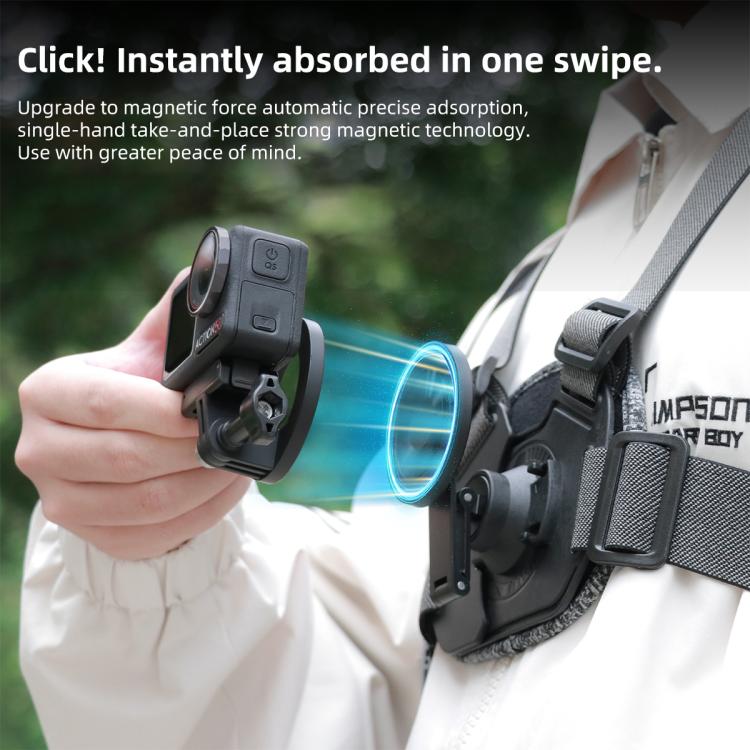 Vest-style Photography Chest Strap Body Mount Belt with Mount & Screw, 5 in 1, 6 in 1 Magnetic Base, 5 in 1 Magnetic Ring Base, 6 in 1 Magnetic Ring Base