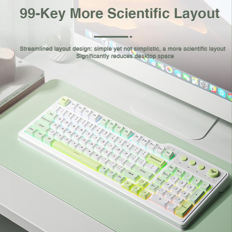AULA F3099 99 Keys RGB Lighting Tri-Mode Gaming Keyboard