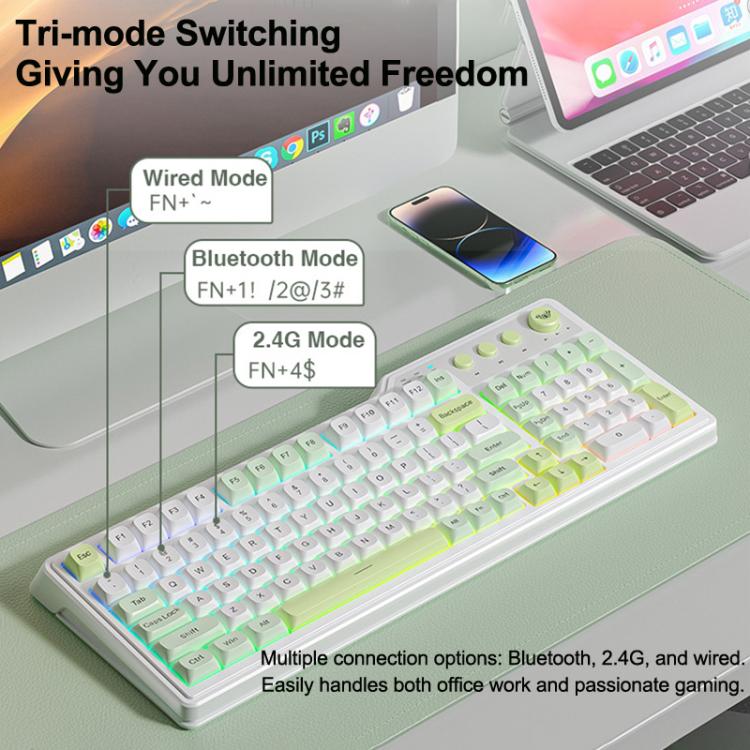 AULA F3099 99 Keys RGB Lighting Tri-Mode Gaming Keyboard
