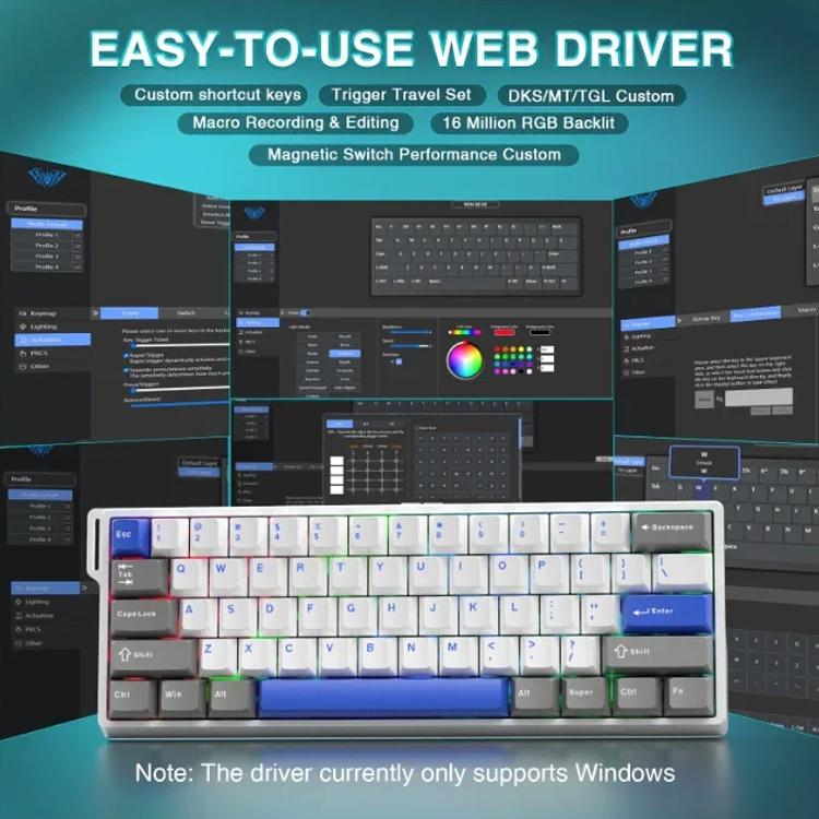 AULA WIN60HE MAX Edition 60 Keys RGB Wired Keyboard