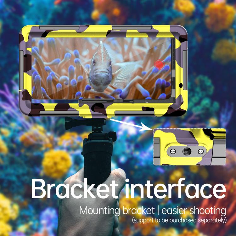 RedPepper 2nd Generation Diving Waterproof Protective Cover, Waterproof Depth: 15m, Camouflage Yellow