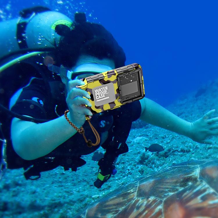 RedPepper 2nd Generation Diving Waterproof Protective Cover, Waterproof Depth: 15m, Camouflage Yellow