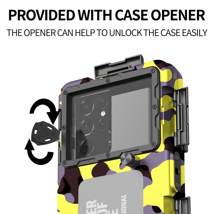 RedPepper 2nd Generation Diving Waterproof Protective Cover, Waterproof Depth: 15m, Camouflage Yellow