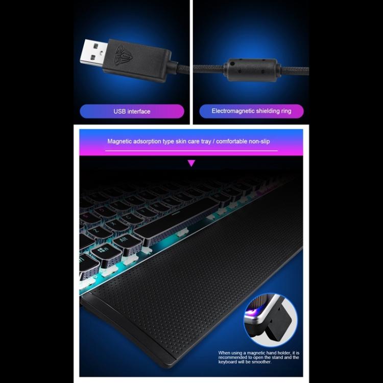 AULA F2088 104 Keys Wired Steampunk Retro Gaming Mechanical Keyboard, White Blue Switch, Pink Blue Switch, Black Blue Switch