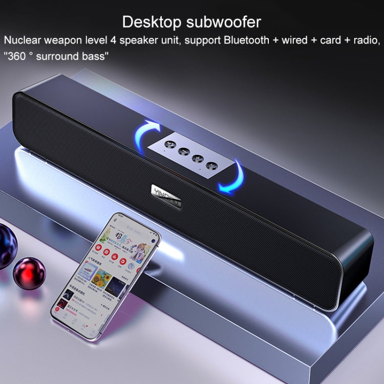 YINDIAO A36 Bluetooth 5.0 Smart Subwoofer Computer Wireless Bluetooth Speaker, Bluetooth Standard Version, Bluetooth Standard Version(Black), Bluetooth Standard Version(White)