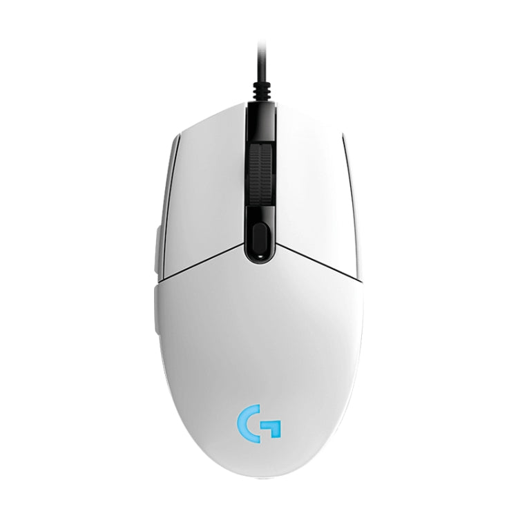Logitech G102 6-keys RGB Glowing 6000DPI Five-speed Adjustable Wired Optical Gaming Mouse, Length: 2m, G102 (White), G102