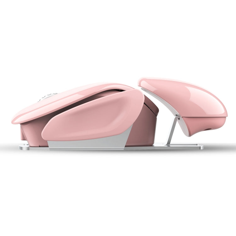 HXSJ T37 2.4GHz 1600dpi 3-modes Adjustable Wireless Mute Mouse, T37 Black, T37 Pink
