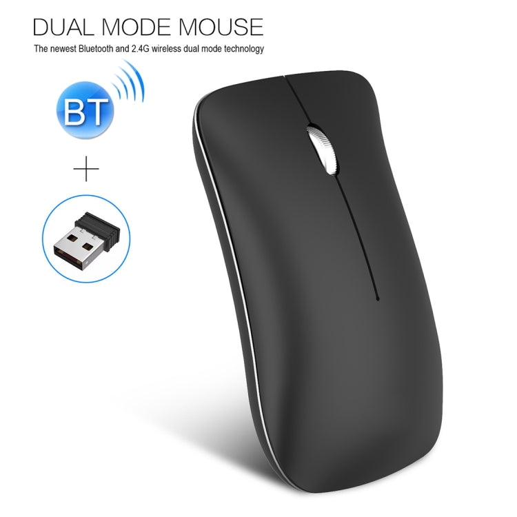HXSJ T23 Bluetooth 5.0 + Bluetooth 3.0 + 2.4GHz Wireless Three Modes 4-Keys 1600 DPI Adjustable Ergonomics Optical Mouse, T23 Black, T23 Gold, T23 Blue