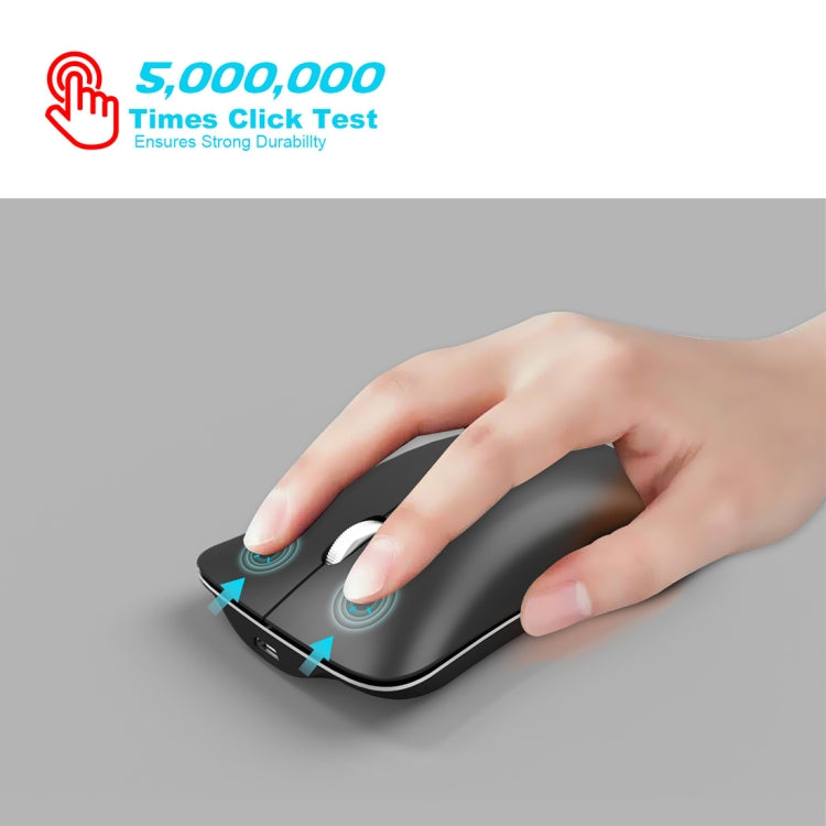 HXSJ T23 Bluetooth 5.0 + Bluetooth 3.0 + 2.4GHz Wireless Three Modes 4-Keys 1600 DPI Adjustable Ergonomics Optical Mouse, T23 Black, T23 Gold, T23 Blue
