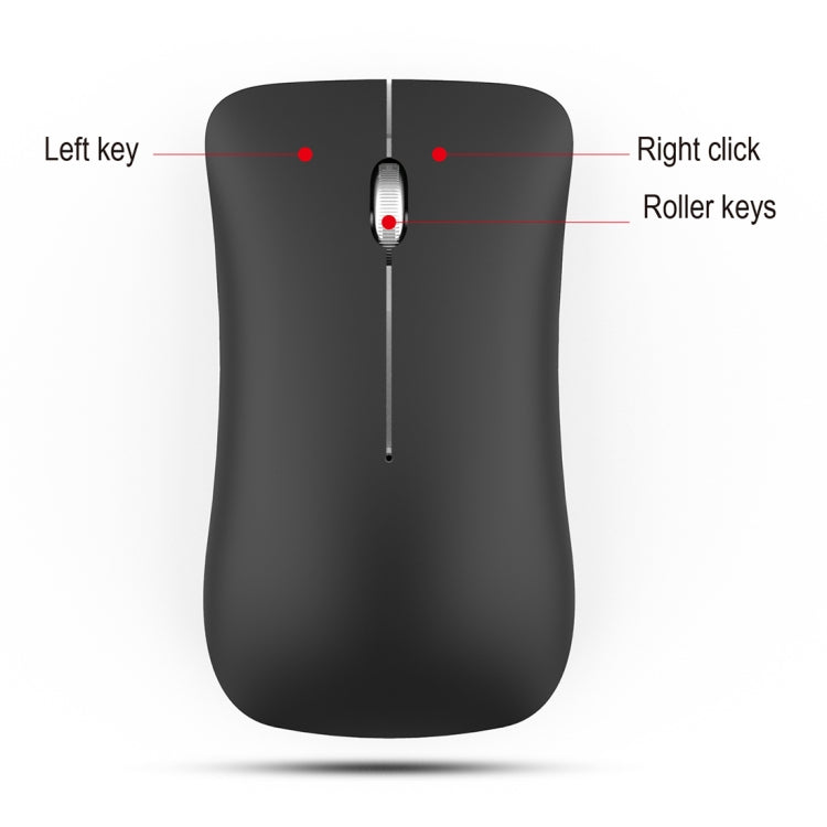 HXSJ T23 Bluetooth 5.0 + Bluetooth 3.0 + 2.4GHz Wireless Three Modes 4-Keys 1600 DPI Adjustable Ergonomics Optical Mouse, T23 Black, T23 Gold, T23 Blue