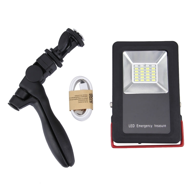 24 LEDs SMD5730 2400LM 6000-6500K Red and Blue Light Flashing Warning Lights Portable with Holder, 30W/2400LM 6000-6500K