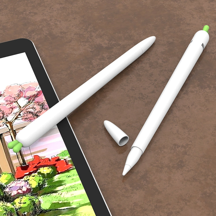 LOVE MEI For Apple Pencil 1 Carrot Shape Stylus Pen Silicone Protective Case Cover, For Apple Pencil 1