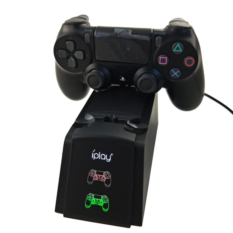 iplay Dual Port Charging Dock Station Stand / Controller Charging Stand for For Sony Playstation 4 PS4 & Slim PS4 Pro with LED Display Indicator Screen, HBP-119