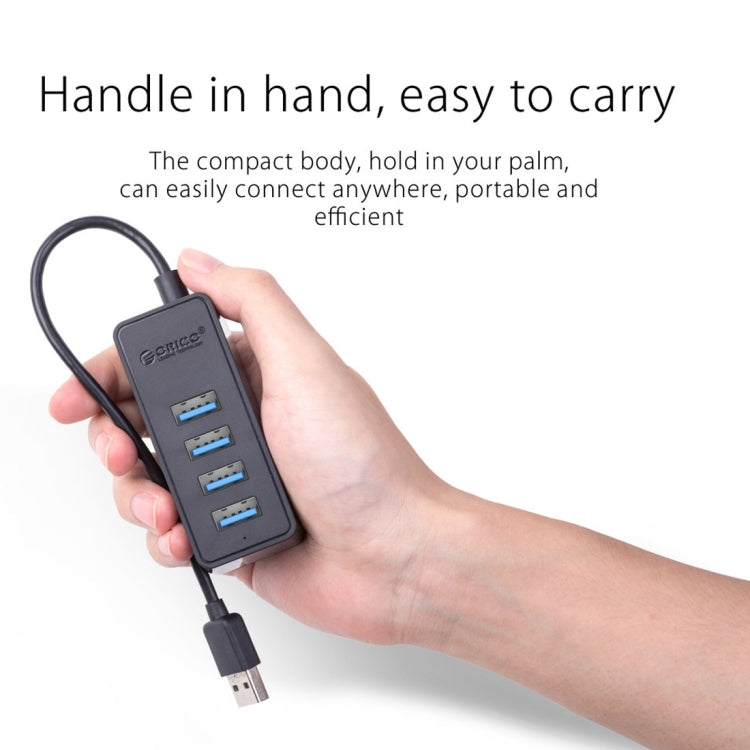 ORICO W5P-U3-30 4-Port USB 3.0 Desktop HUB with 30cm Micro USB Cable Power Supply, W5P-U3-30 Black, W5P-U3-30 White