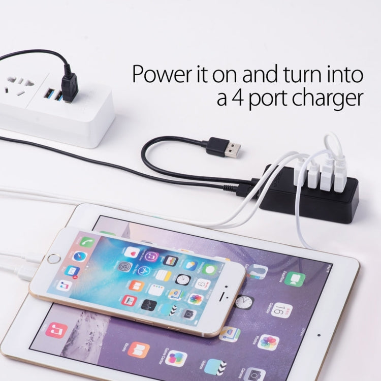 ORICO W5P-U3-100 4-Port USB 3.0 Desktop HUB with 100cm Micro USB Cable Power Supply, W5P-U3-100 Black, W5P-U3-100 White