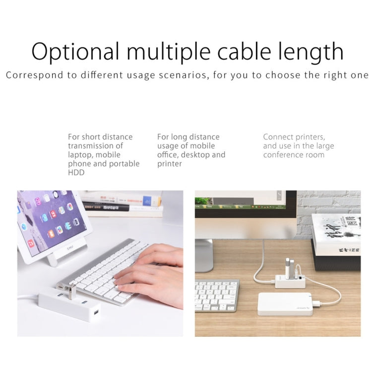 ORICO W5P-U2-100 USB 2.0 Desktop HUB with 100cm Micro USB Cable Power Supply, W5P-U2-100 Black, W5P-U2-100 White