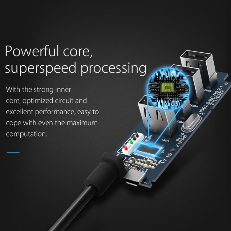 ORICO W5P-U2-100 USB 2.0 Desktop HUB with 100cm Micro USB Cable Power Supply, W5P-U2-100 Black, W5P-U2-100 White