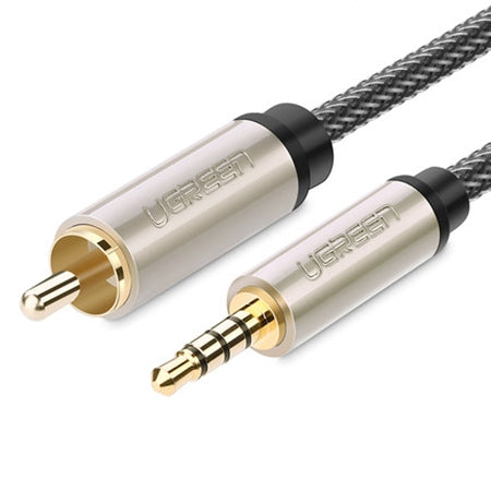 UGREEN 3.5mm to RCA Audio Cable Xiaomi Mi 1/2 TV Digital SPDIF Cable, Length: 2m, Length: 2m
